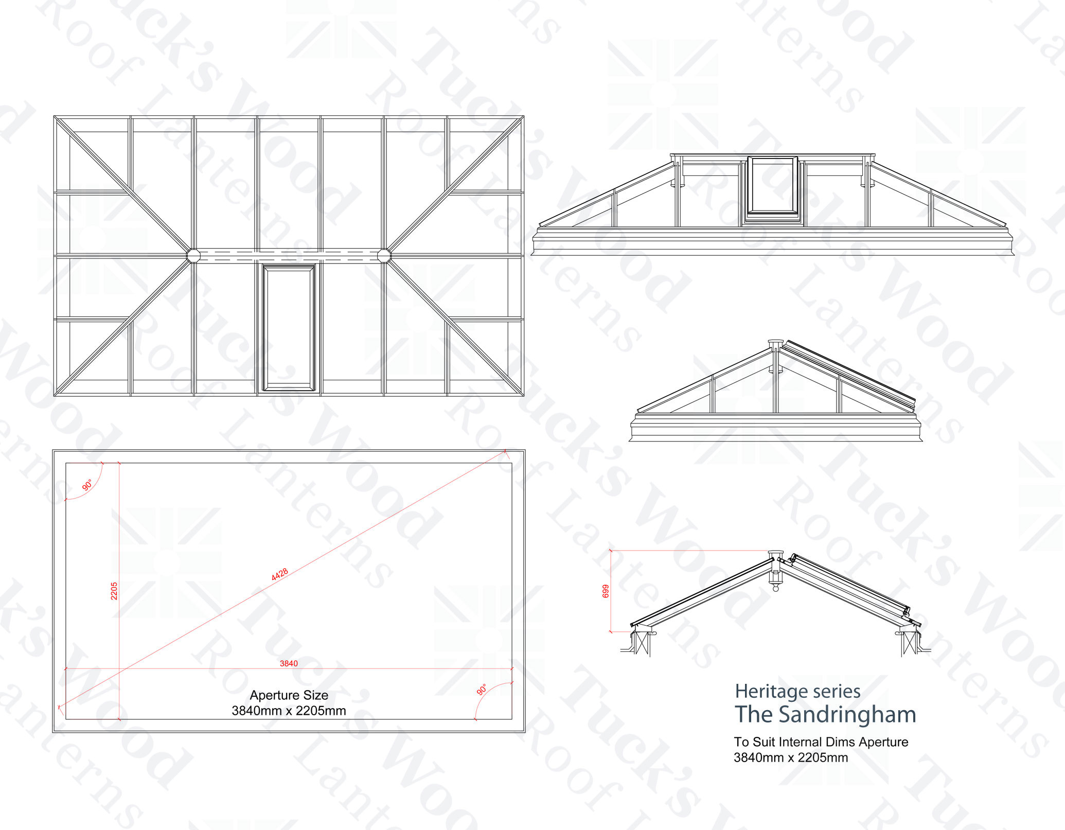 Full dimensioned drawing set, Heritage series The Sandringham
