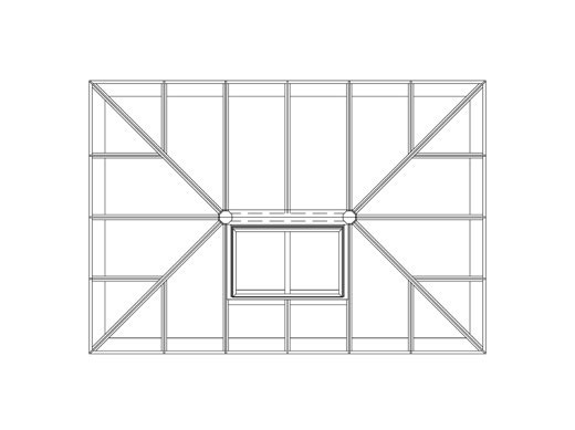 Drawing of the Tuck's Wood Heritage series The Houghton roof lantern