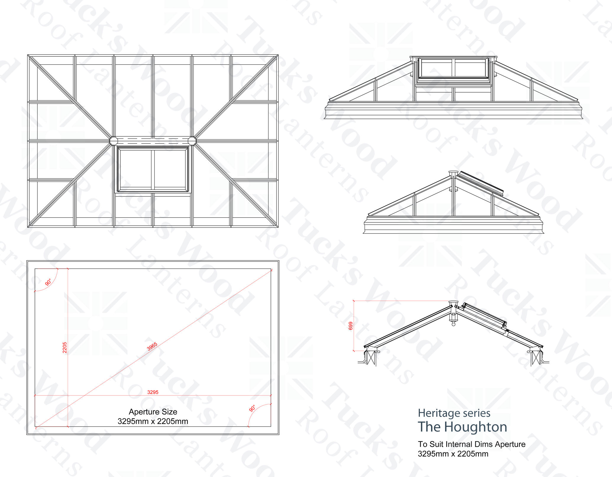 Full dimensioned drawing set, Heritage series The Houghton