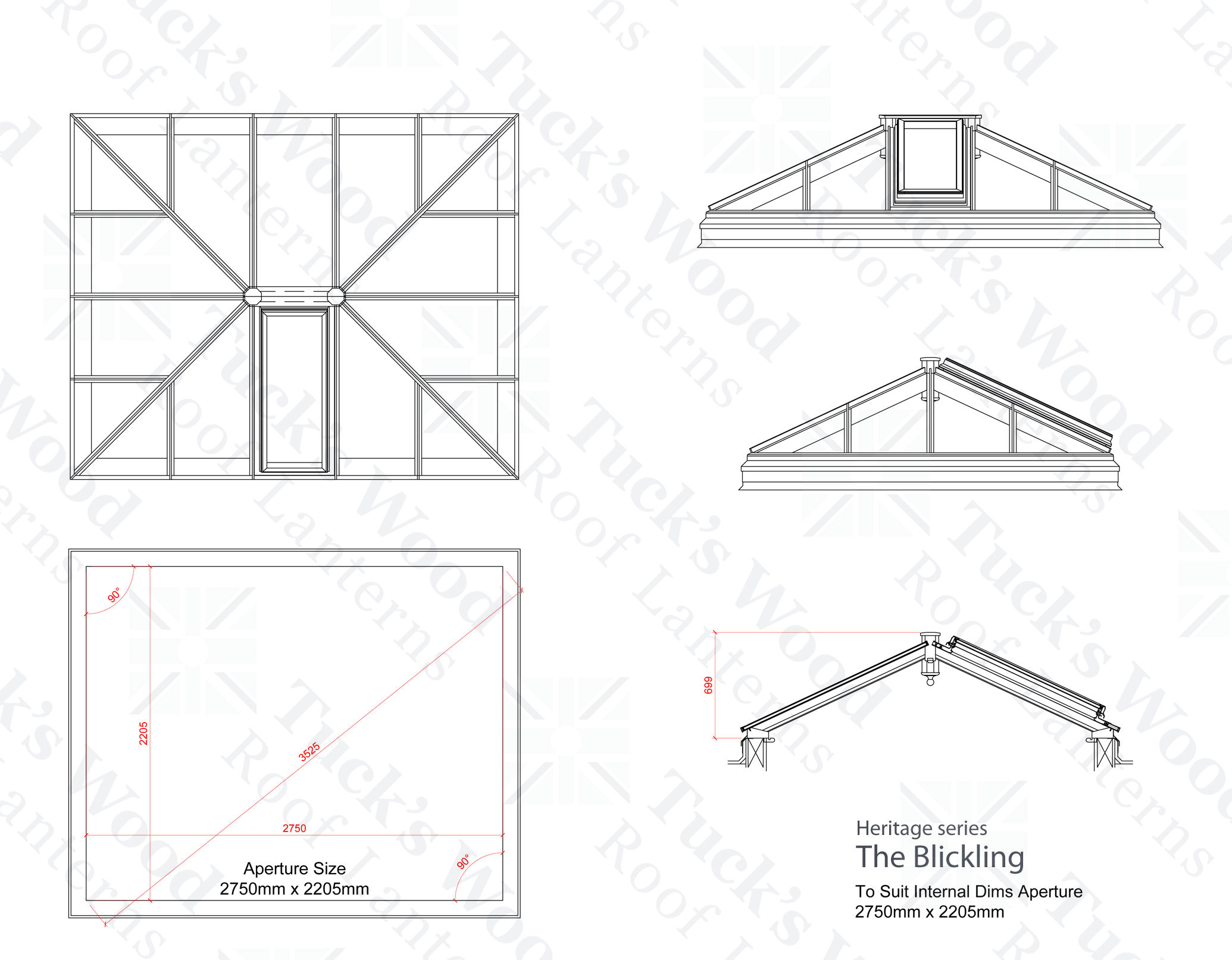 Full dimensioned drawing set, Heritage series The Blickling