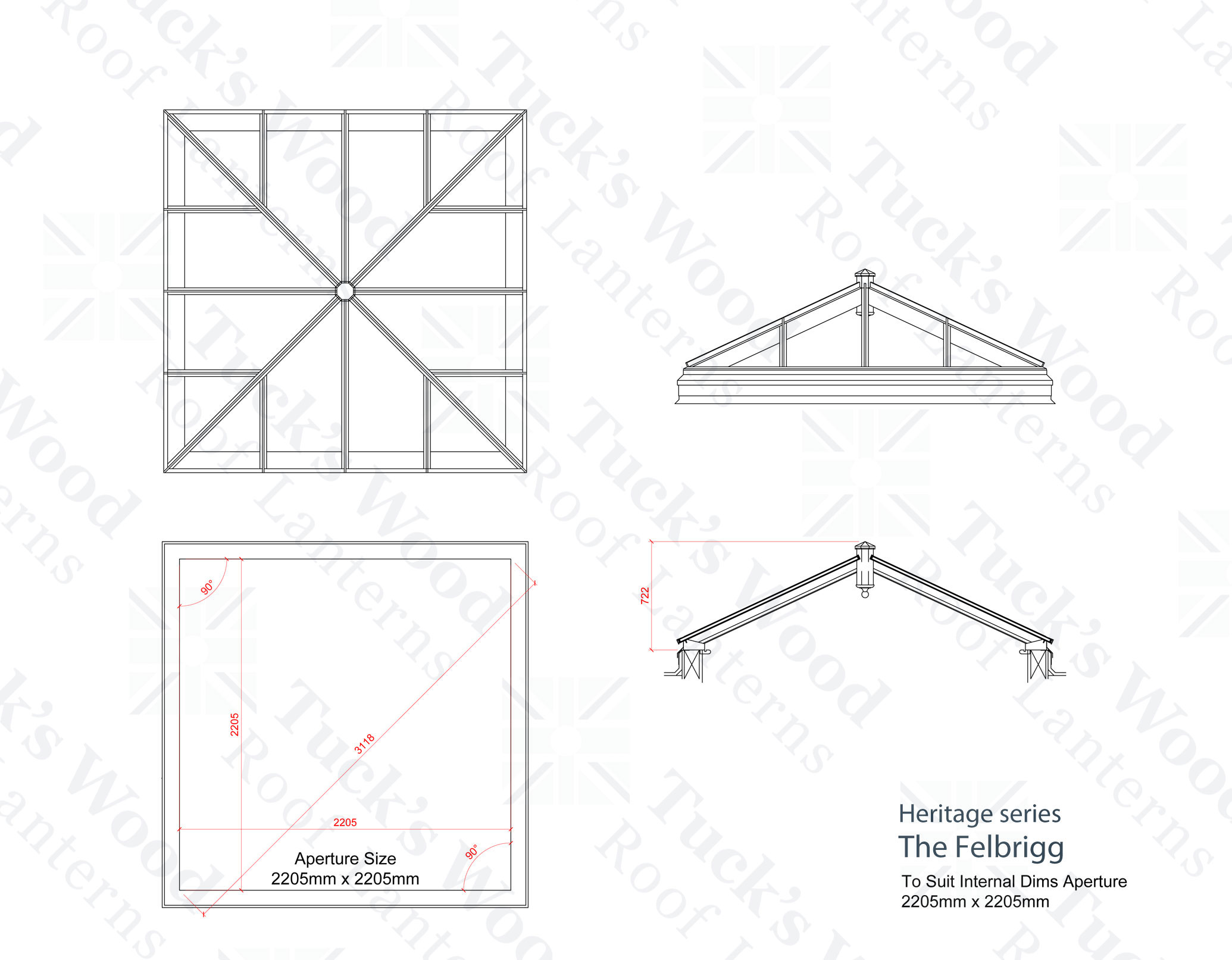 Full dimensioned drawing set, Heritage series The Felbrigg