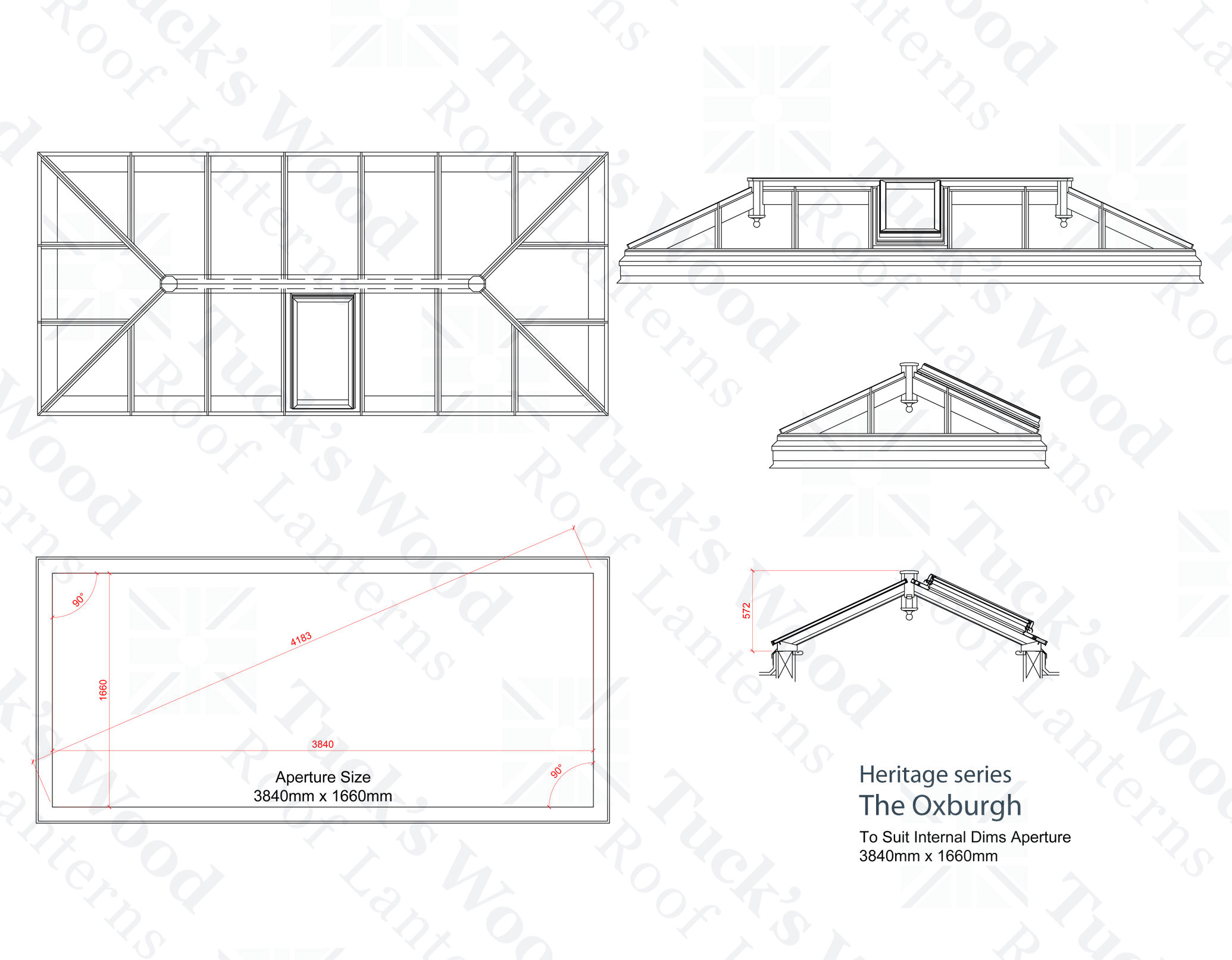 Full dimensioned drawing set, Heritage series The Oxburgh