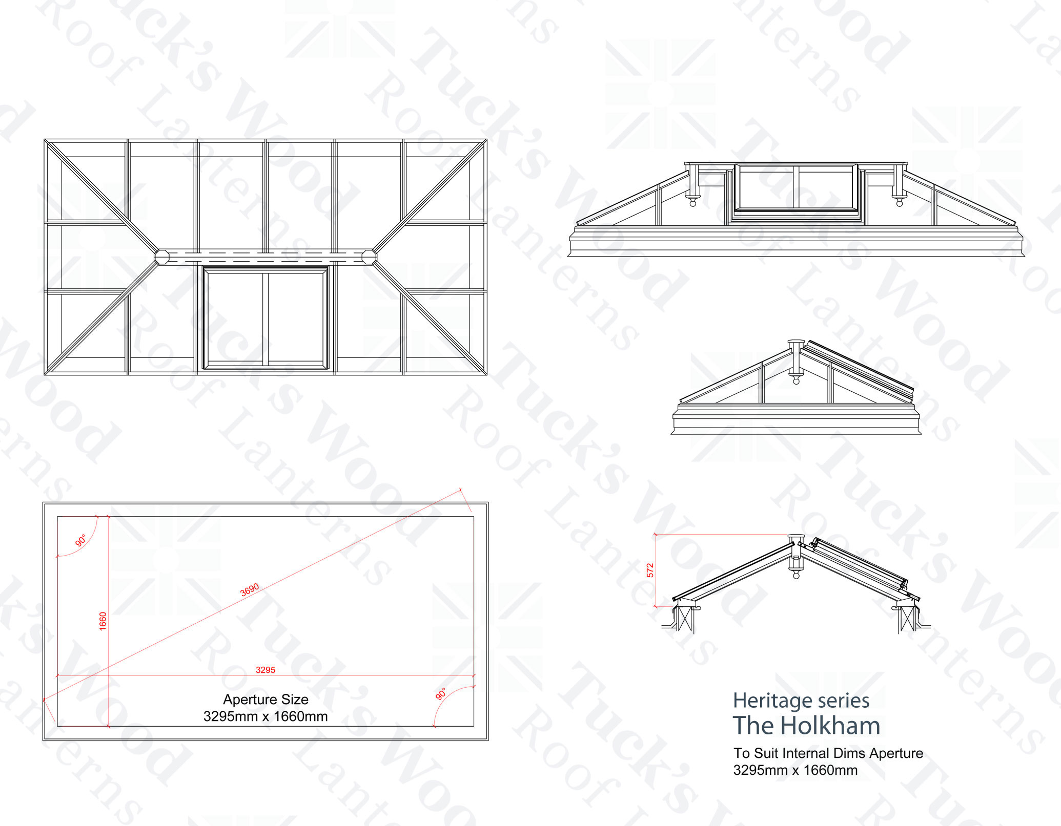 Full dimensioned drawing set, Heritage series The Holkham