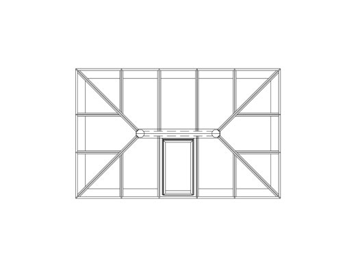 Drawing of the Tuck's Wood Heritage series The Raynham roof lantern