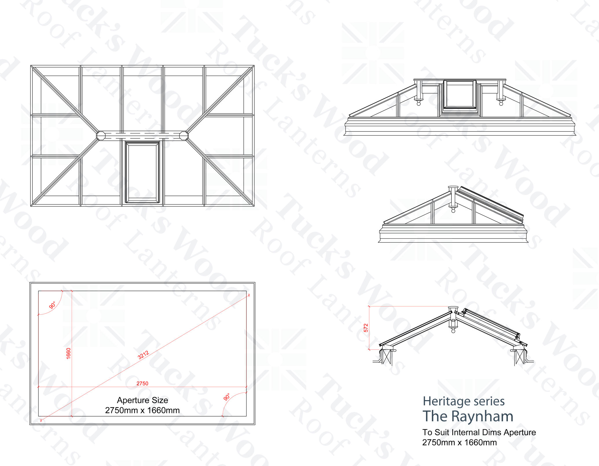 Full dimensioned drawing set, Heritage series The Raynham