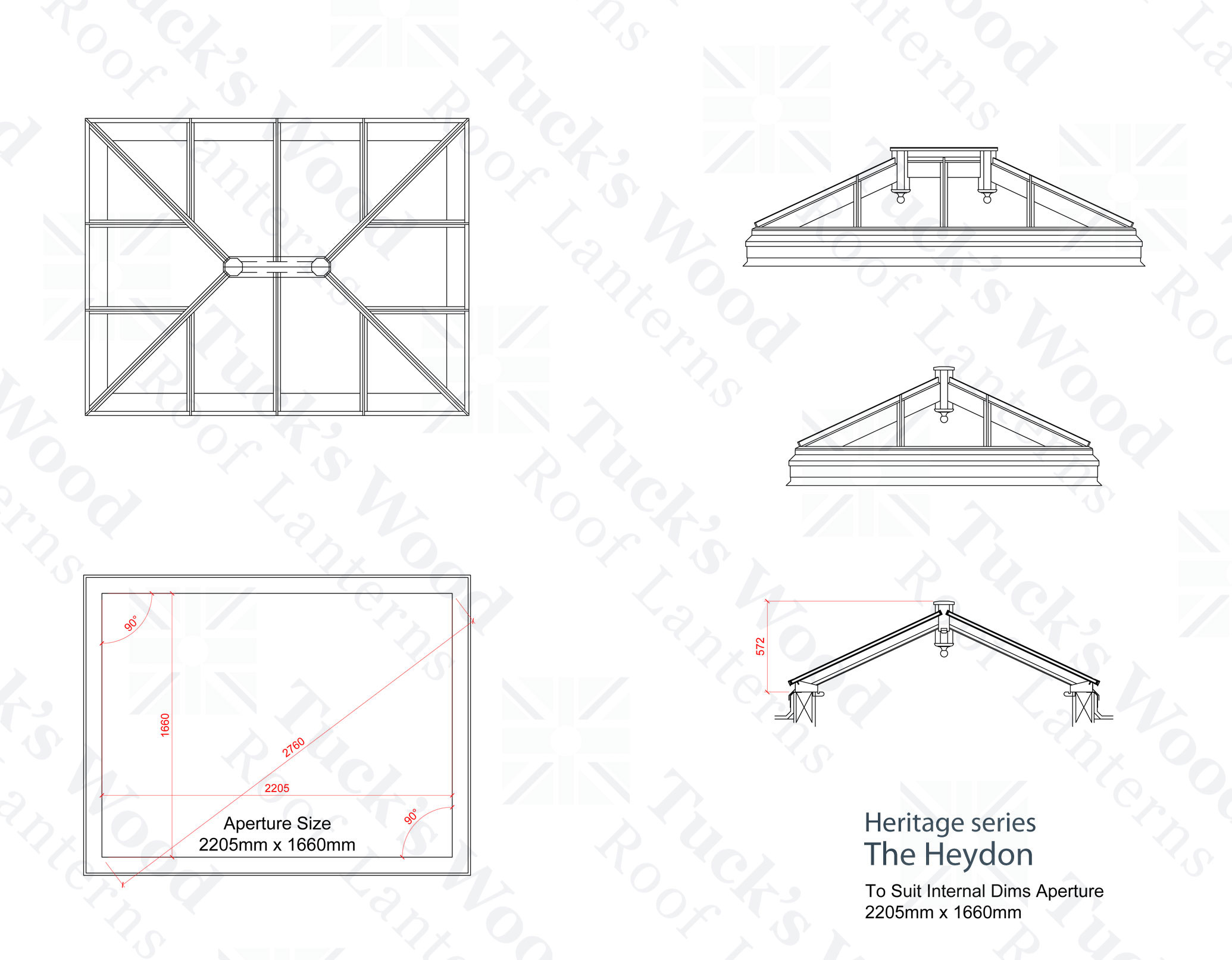 Full dimensioned drawing set, Heritage series The Heydon