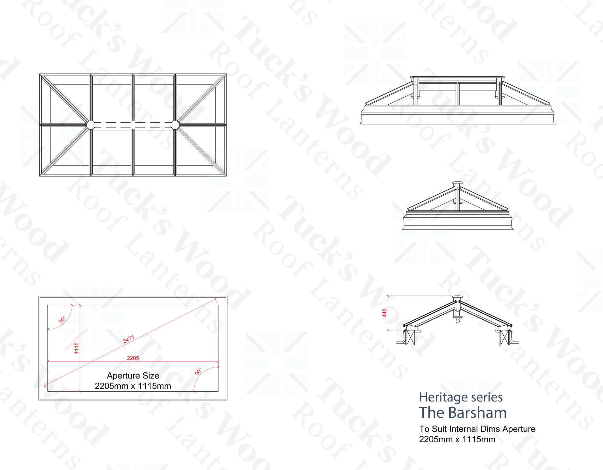 Full dimensioned drawing set, Heritage series The Barsham