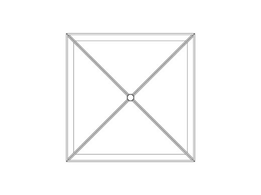 Drawing of the Tuck's Wood Contemporary series The Burnham roof lantern