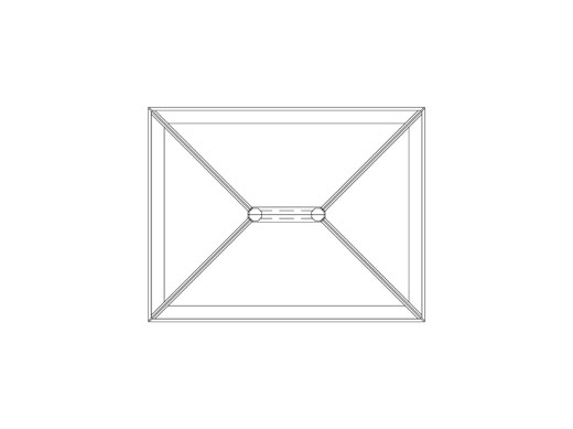 Drawing of the Tuck's Wood Contemporary series The Morston roof lantern