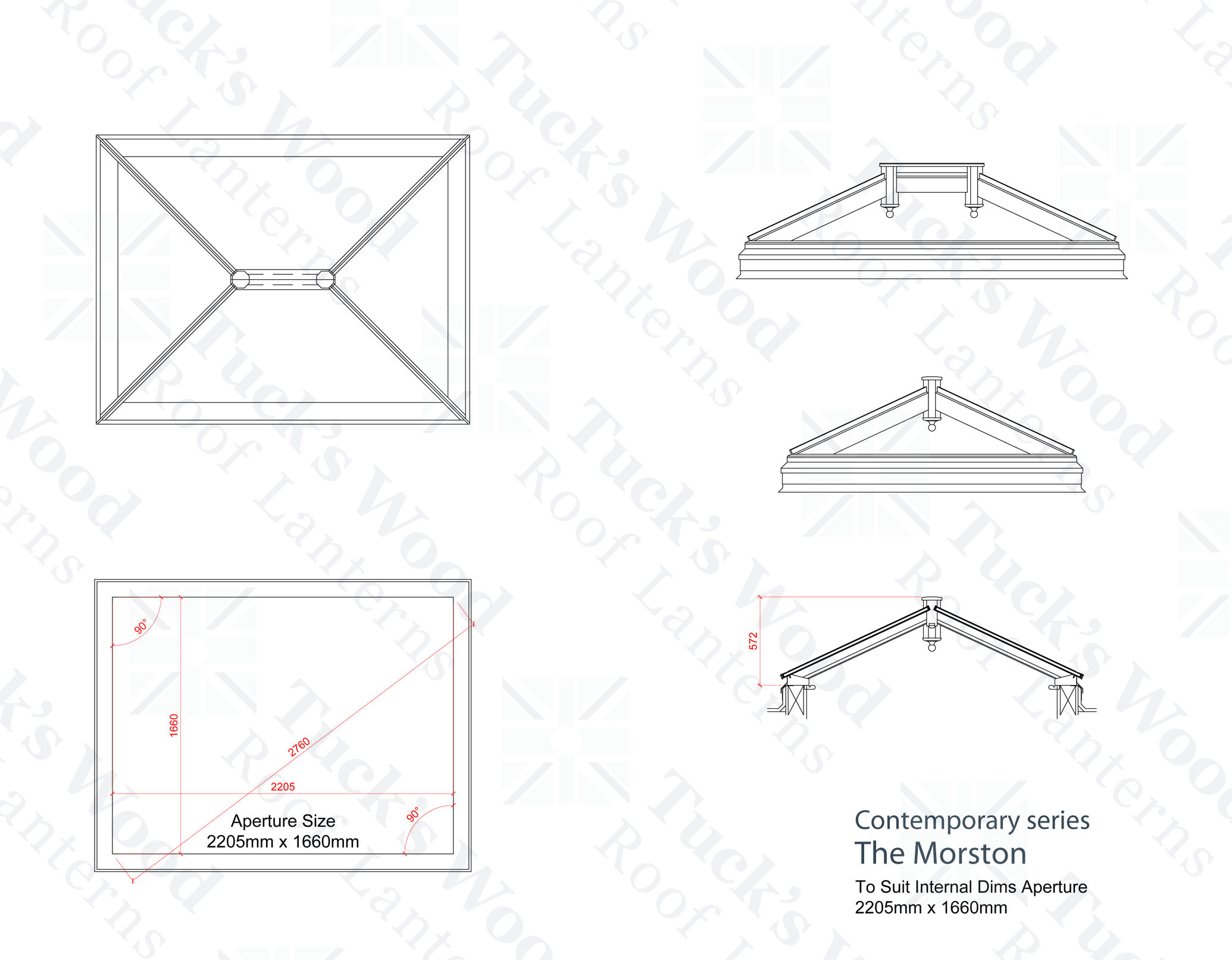 Full dimensioned drawing set, Contemporary series The Morston