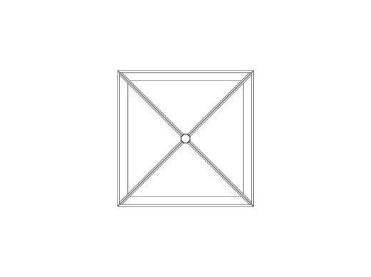 Drawing of the Tuck's Wood Contemporary series The Brancaster roof lantern