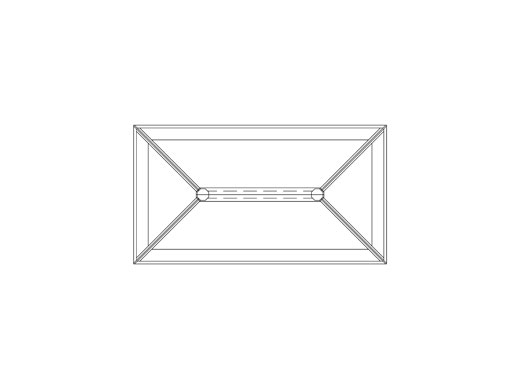 Drawing of the Tuck's Wood Contemporary series The Blakeney roof lantern