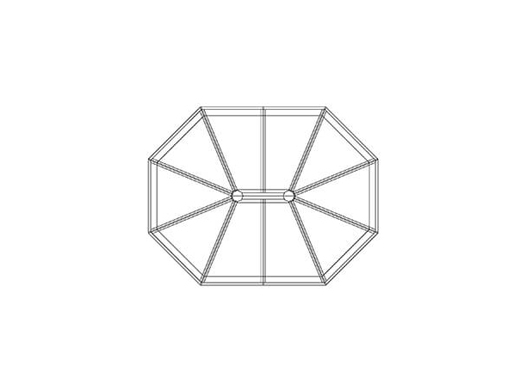 Drawing of the Tuck's Wood Octagonal series The Bure roof lantern