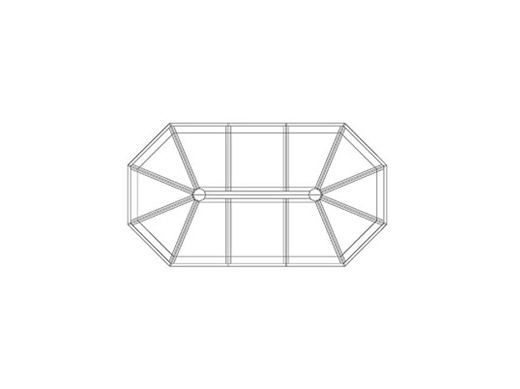 Drawing of the Tuck's Wood Octagonal series The Weybourne roof lantern