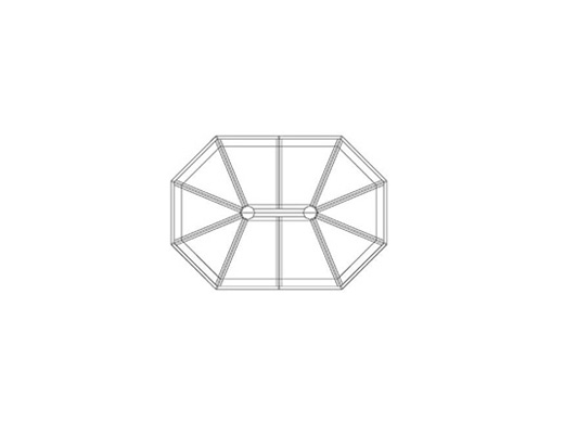 Drawing of the Tuck's Wood Octagonal series The Babingley roof lantern