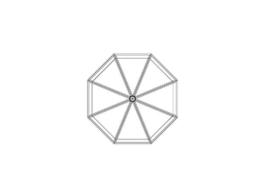 Drawing of the Tuck's Wood Octagonal series The Tiffey roof lantern