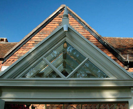 Roof lantern abutting gable
