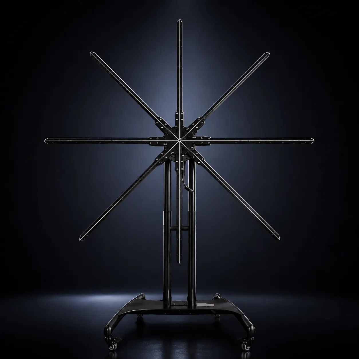 HOLOFAN MAX large-format holographic display on a stand