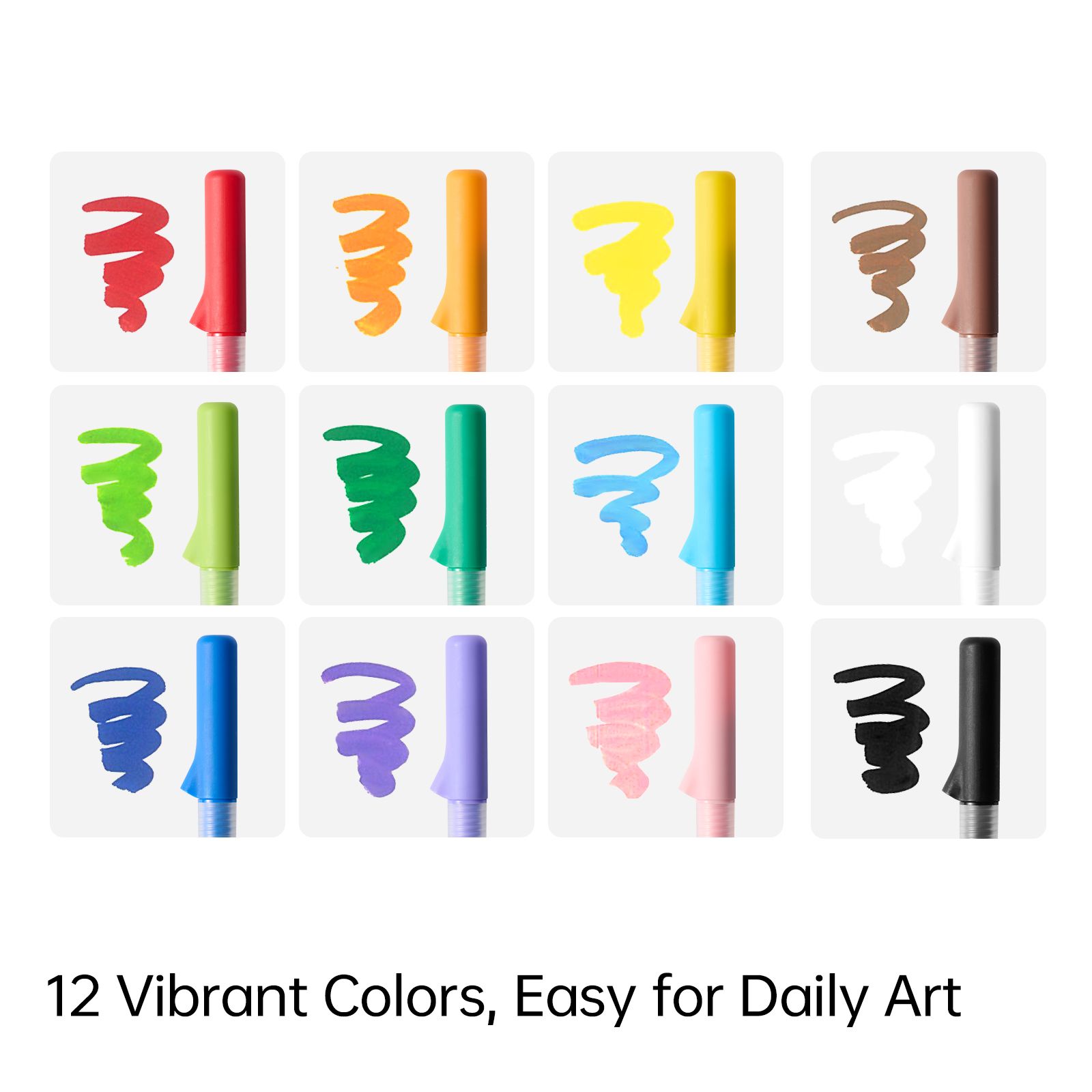 Qioo Acrylic Markers – 12-Color Set, product image 9