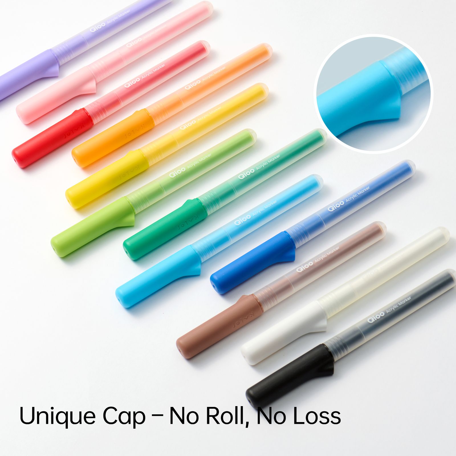Qioo Acrylic Markers – 12-Color Set, product image 3