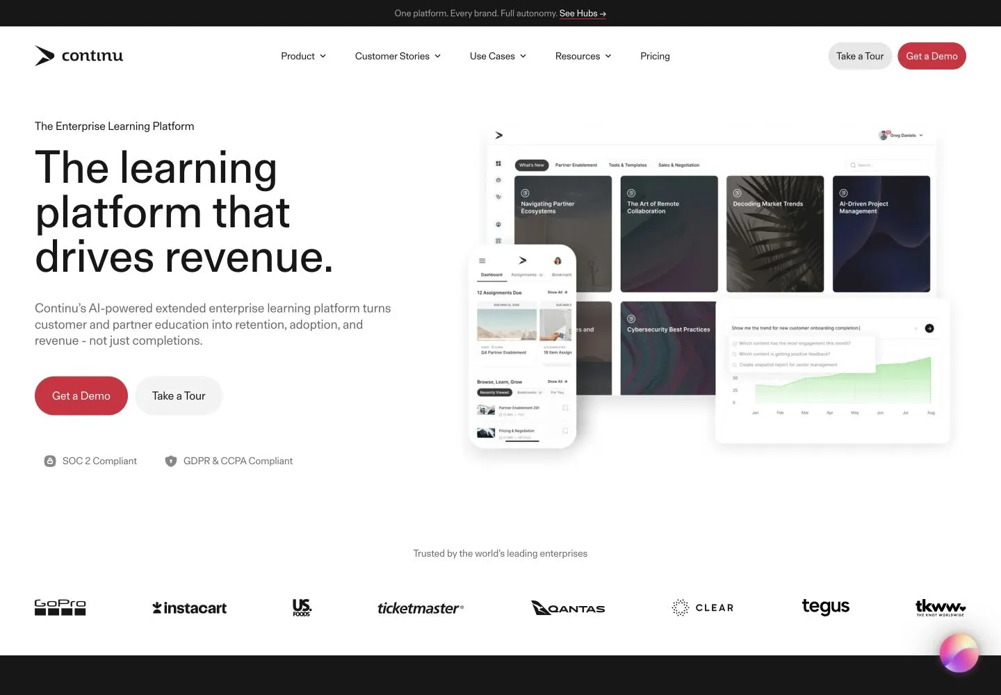Continu website preview