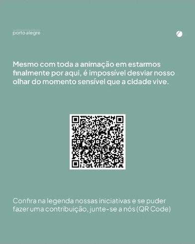 Post com QR Code para doações