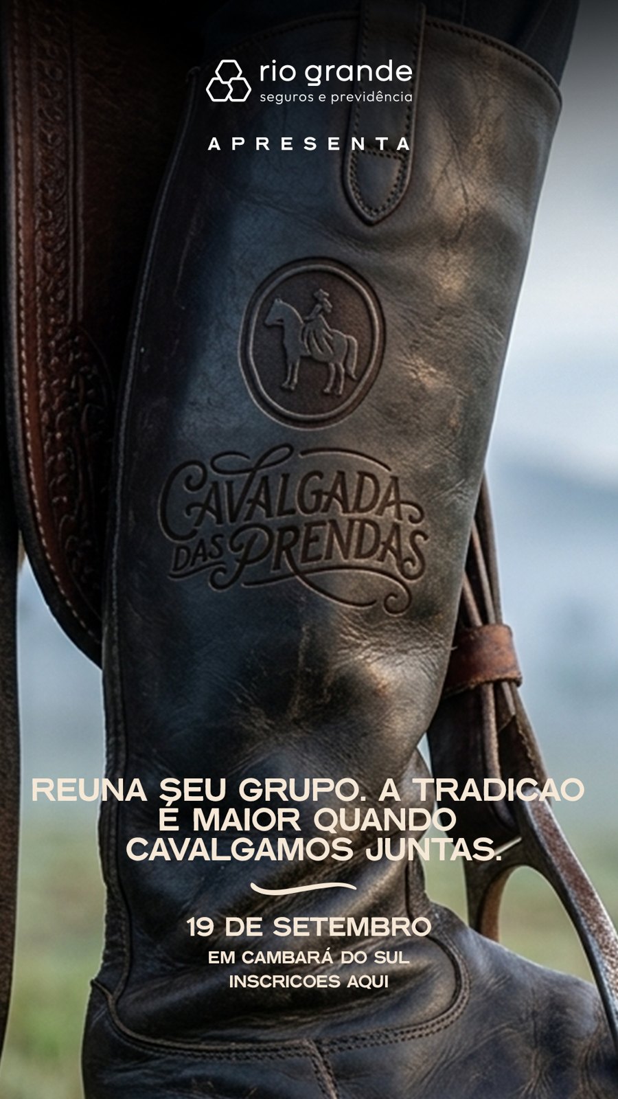 Story com a bota marcada com o selo