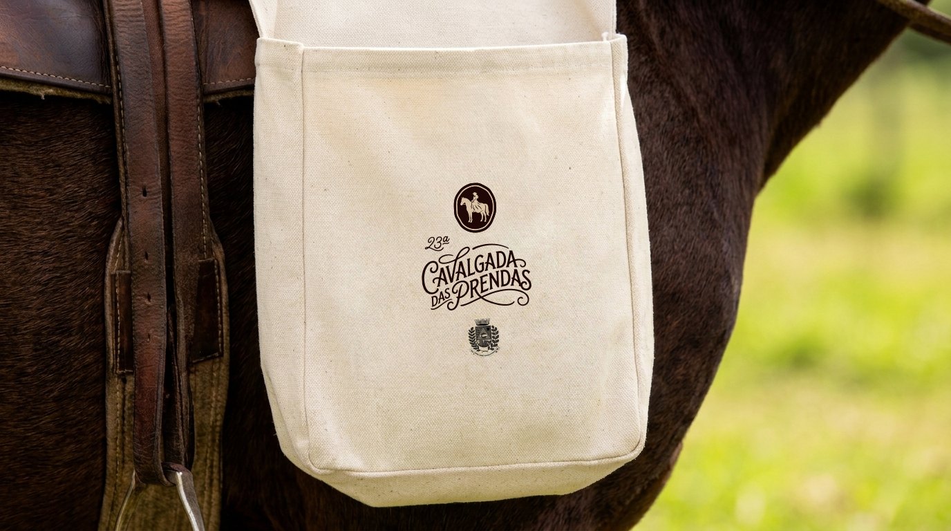 Bolsa de garupa com a marca