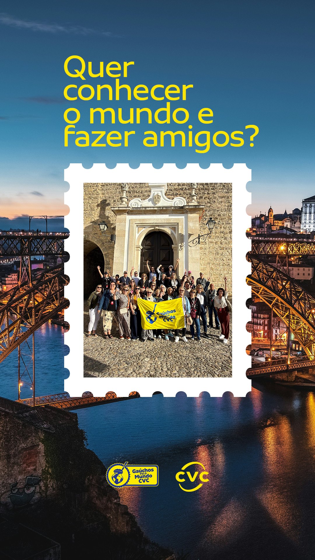 Peça do conceito Quem vai, manda notícias