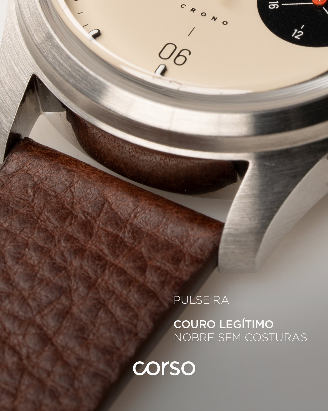 Pulseira de couro legítimo