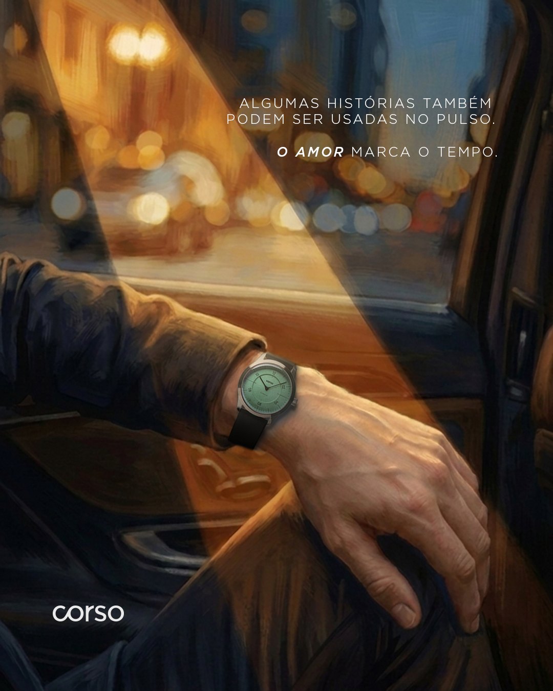 Campanha de Dia dos Namorados, carro à noite
