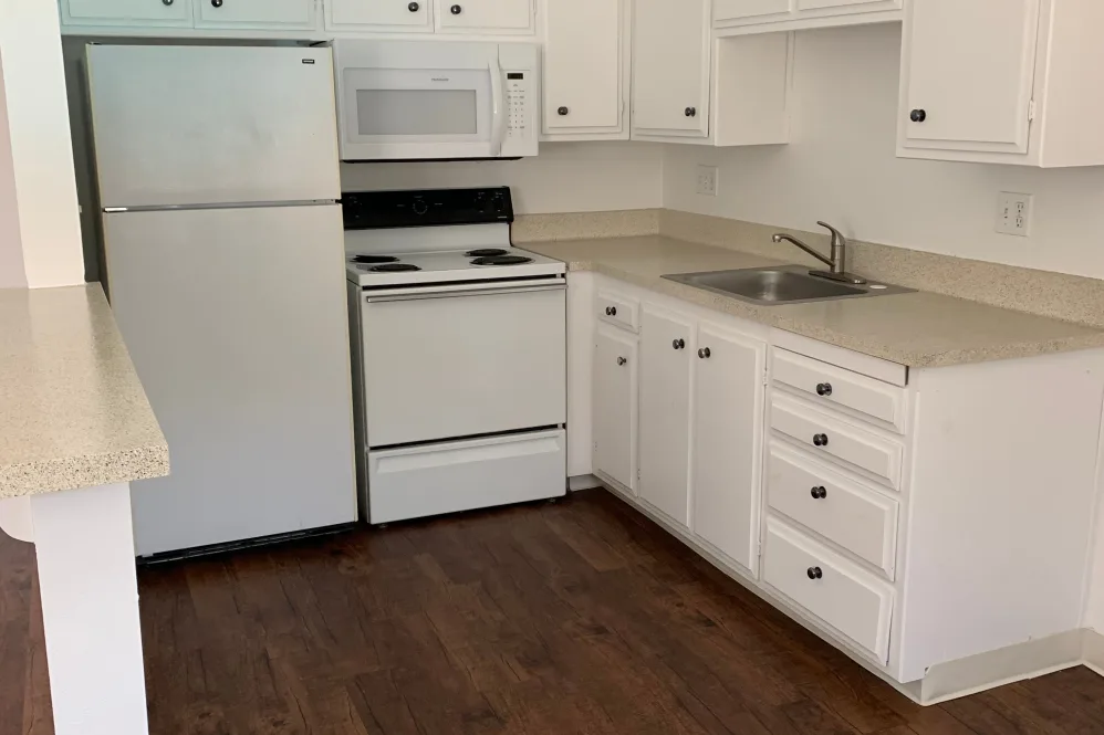 Kitchen with with cabinets