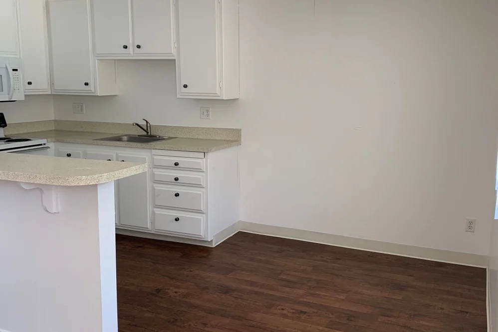 Kitchen with with cabinets