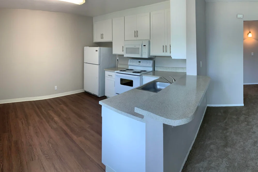 Kitchen with with cabinets