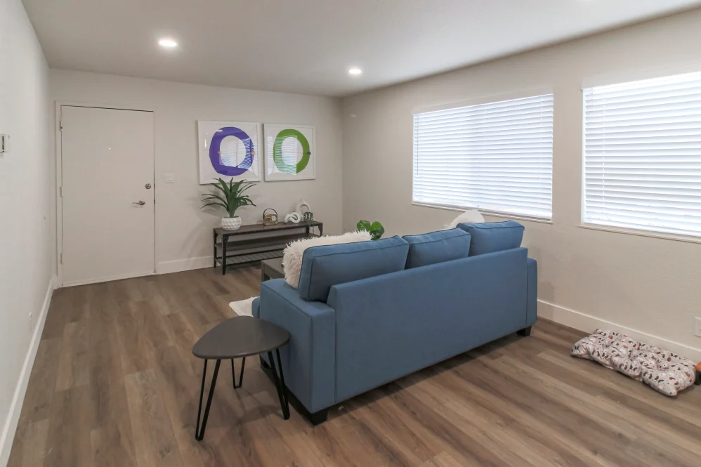 Living room with decor