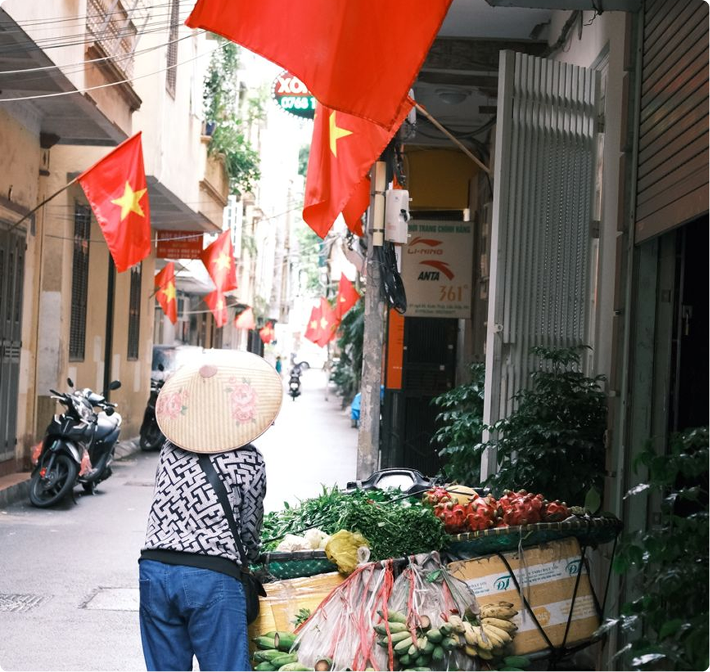 Street market in Vietnam