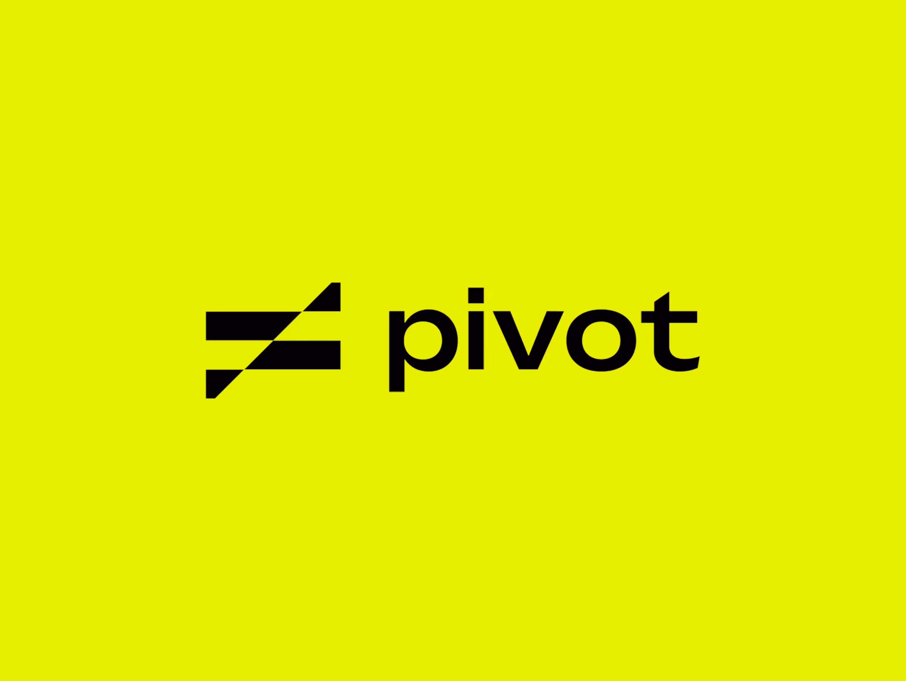 Logo Pivot noir sur fond jaune