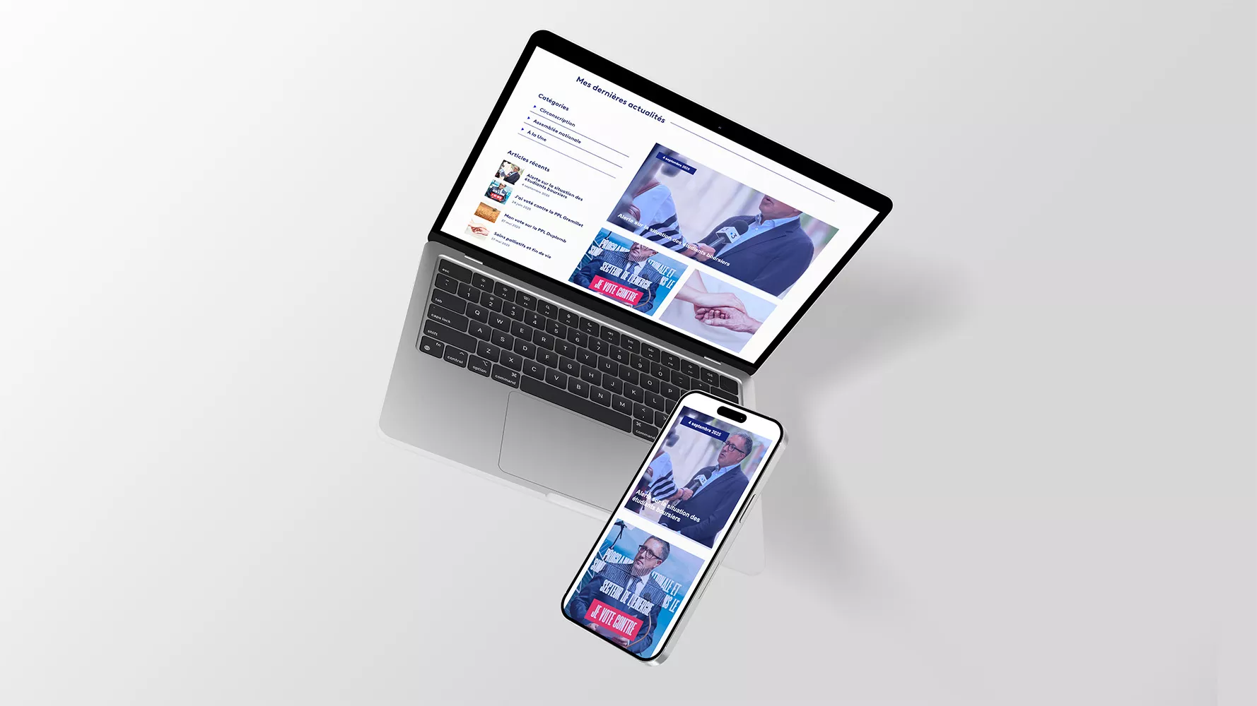 Page intérieure du site de Xavier Albertini