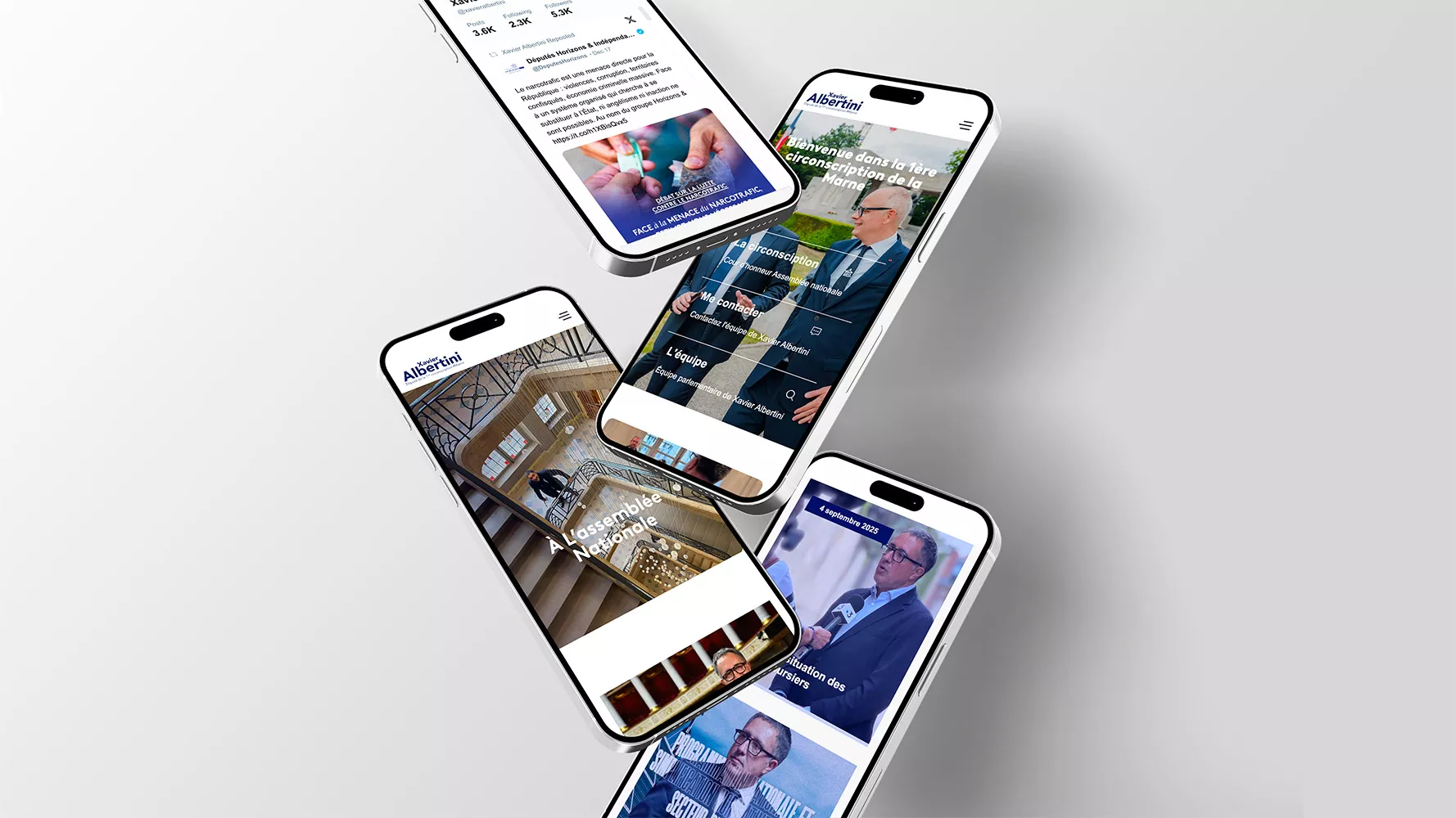 Site de Xavier Albertini sur mobile