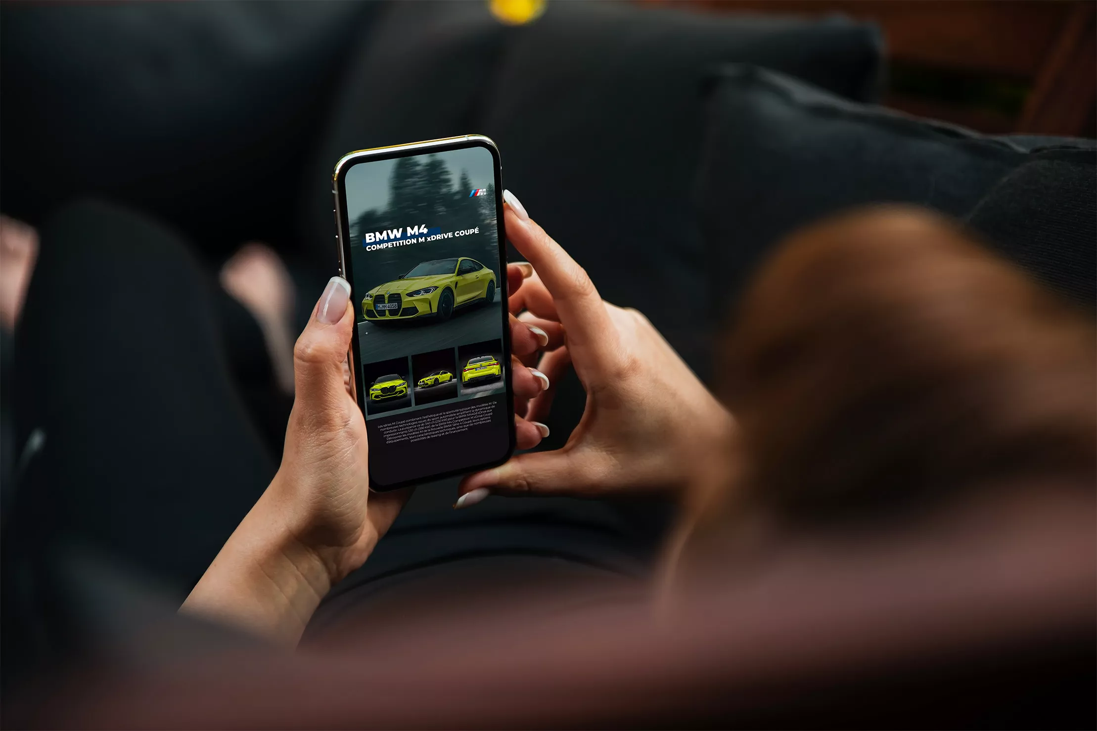 Page BMW de la série sur mobile