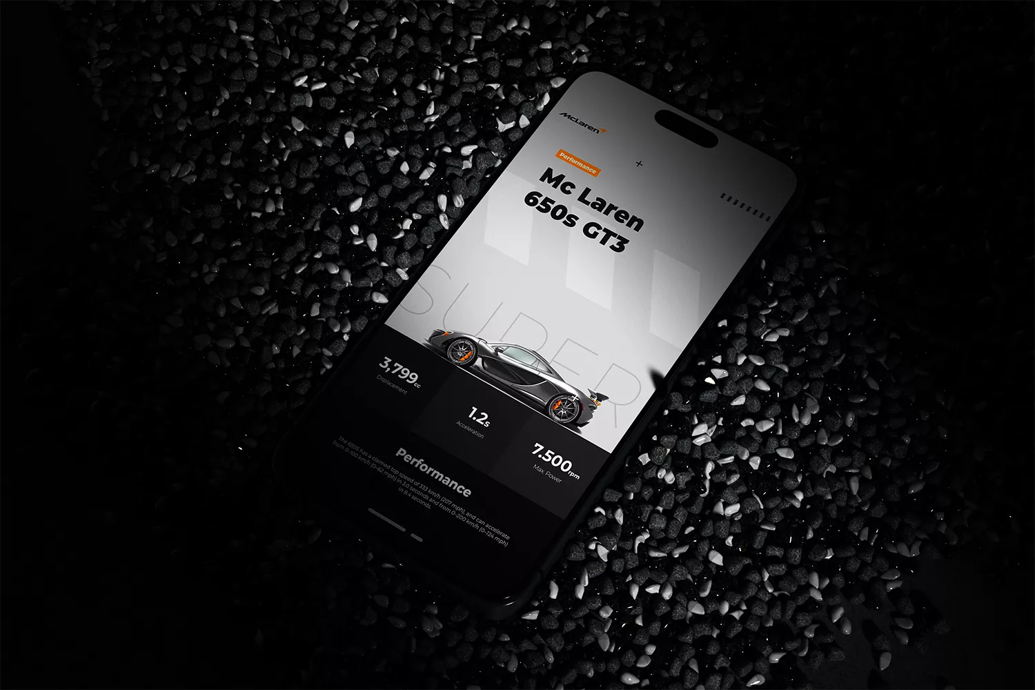 Page McLaren de la série sur mobile