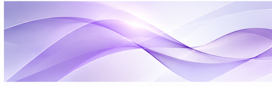 Flowing purple forms in Qualificiency visual language