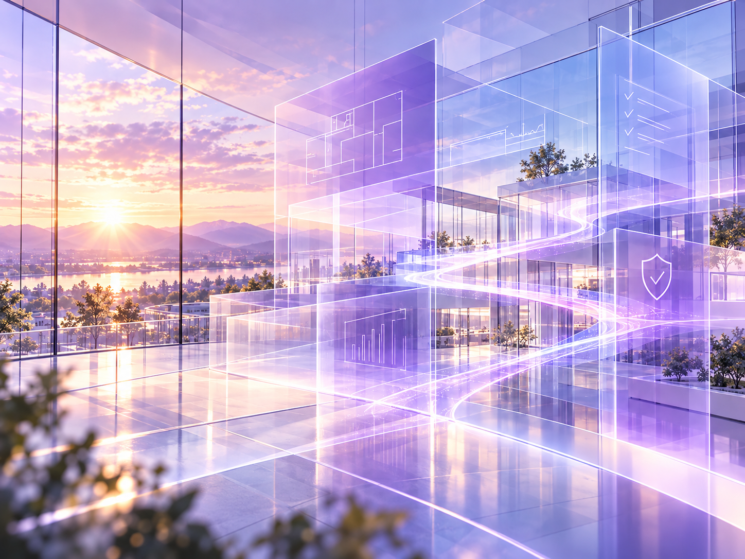 Translucent glass architecture representing operational readiness