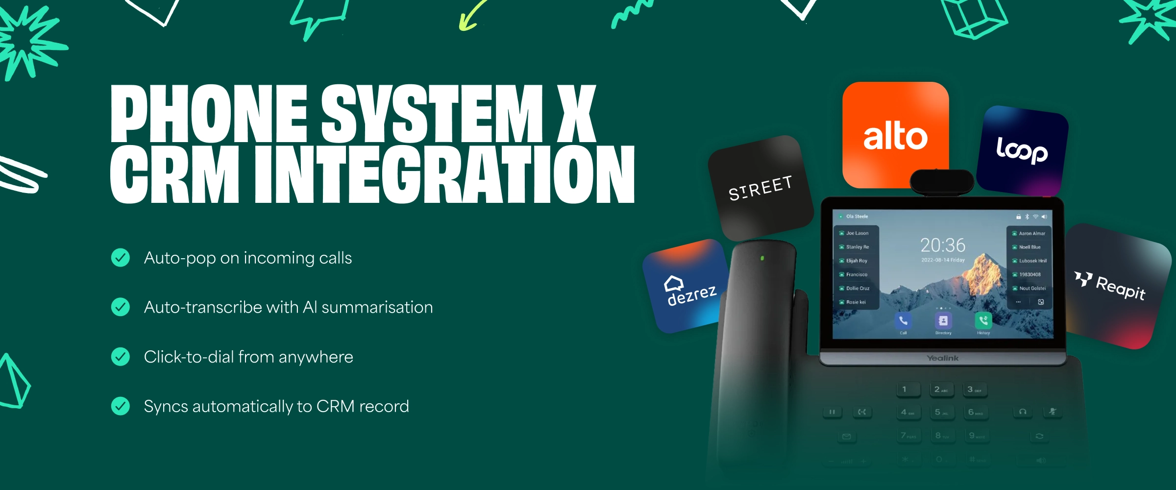Phone system and CRM integration