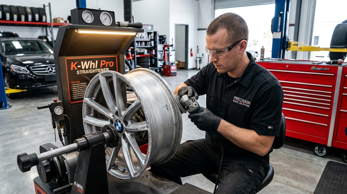 Professional wheel repair and rim straightening service at Meckfessel Tire & Auto in Belleville and Smithton, IL