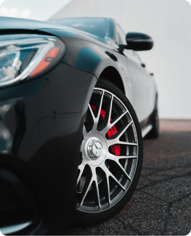 Black car close up photo