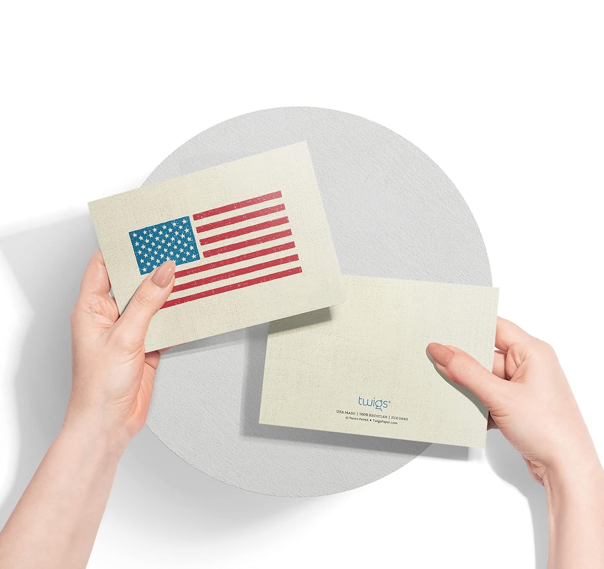 Another view of the Old Glory American Flag Cards