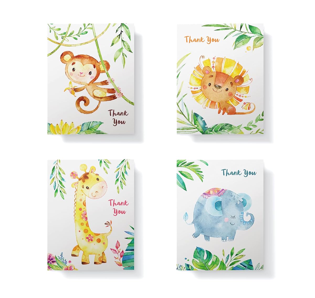 Jungle Safari Baby Shower Thank You Cards