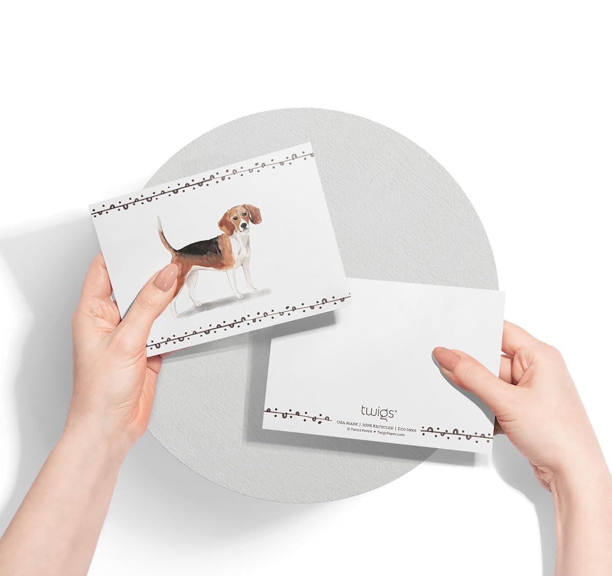 Another view of the Beagle Dog Note Cards