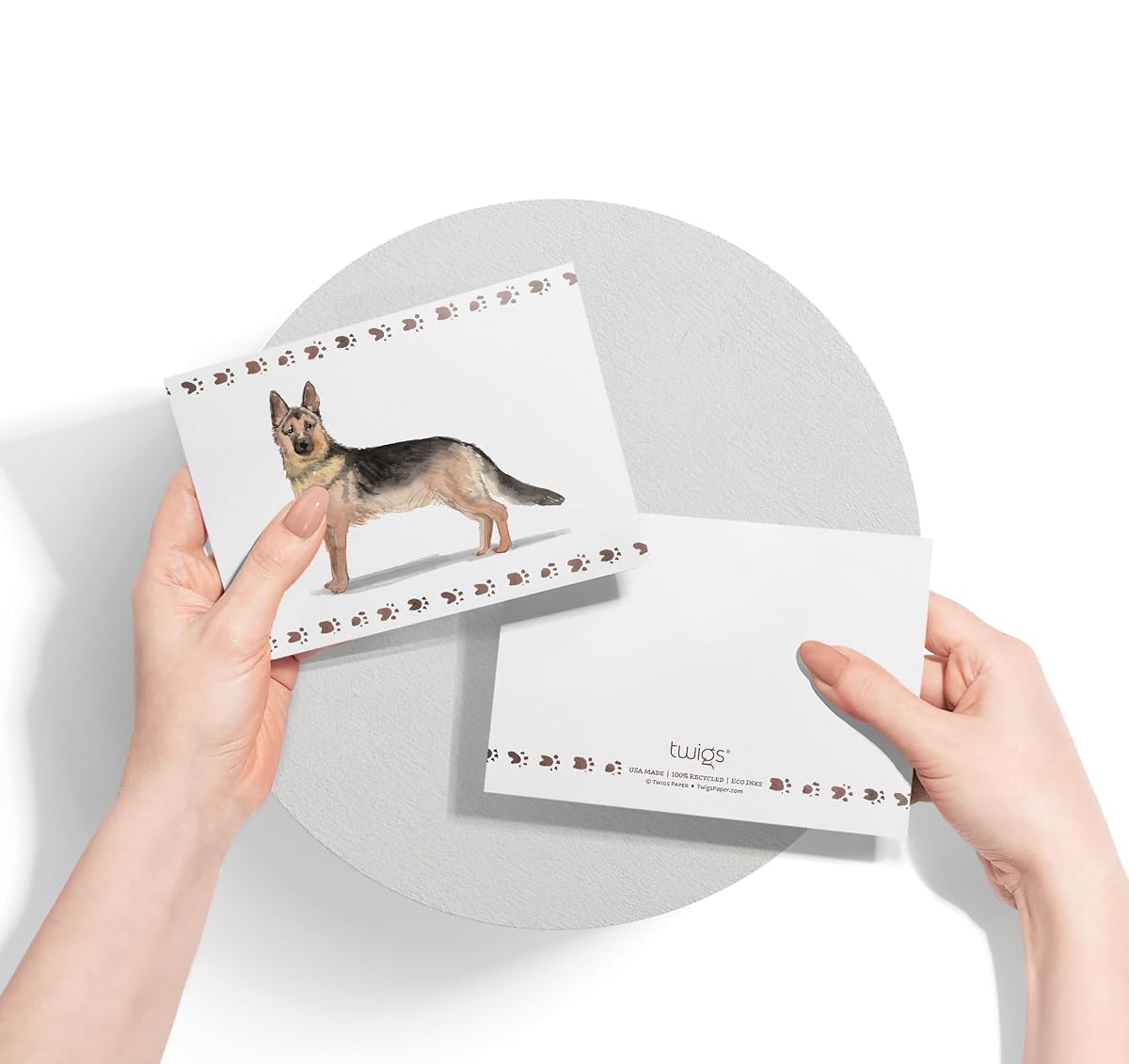 Another view of the German Shepherd Dog Note Cards